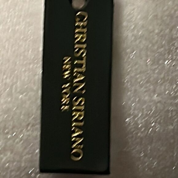 Christian Sirano Womens Silver Statement Necklace Chunky Square Chain Design New - Picture 5 of 6